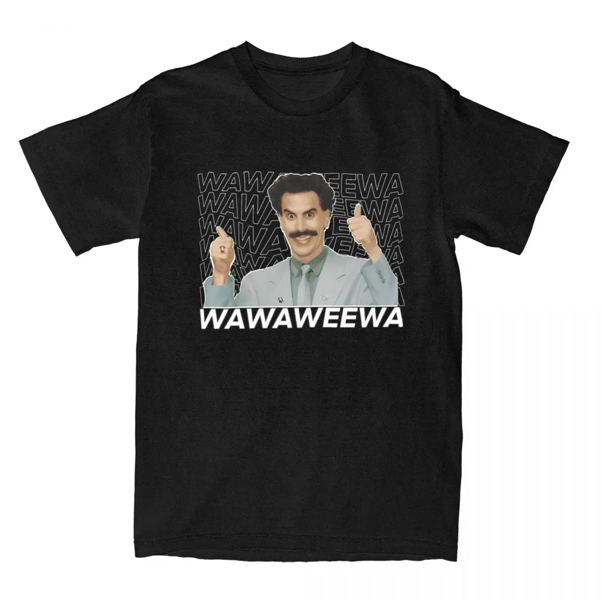 Unique Borat Wawaweewa Men Women\'s T Shirt Comedy Vintage Tee Short Sleeve Crew Neck T-Shirt 100% Cotton Plus Size Clothing