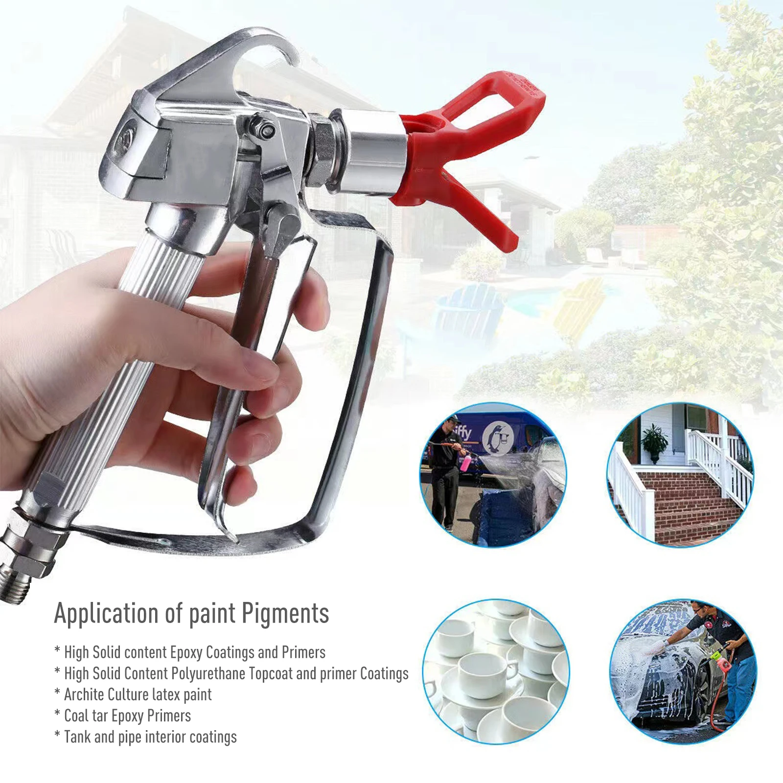 3600PSI แรงดันสูง Airless Paint Spray Gun 517เคล็ดลับหัวฉีดป้องกันปั๊ม Sprayer และ Airless Sprayer