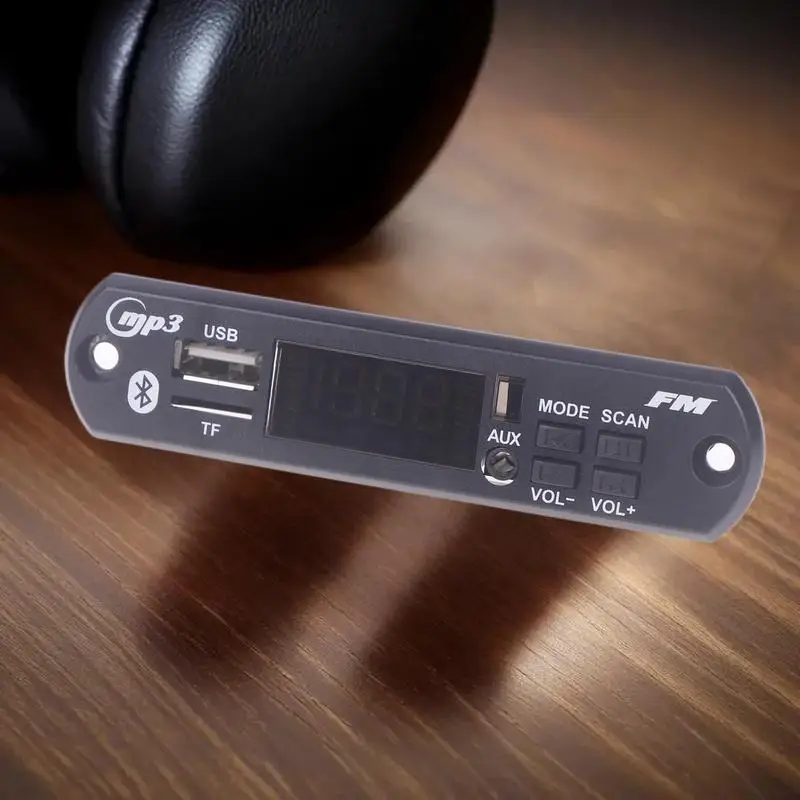 Car Music Player Set with Decoder Board: 12V, MP3, Bluetooth5.0, WMA Audio Support, Wireless Function, USB, TF Radio, Remote