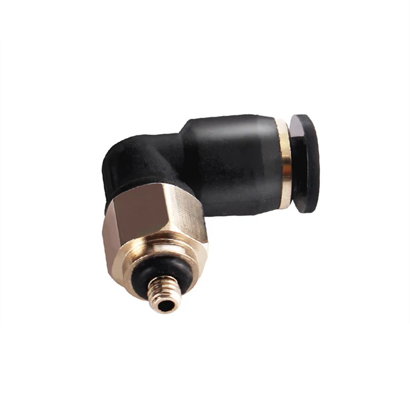 2/5/10Pcs PL Mini Pneumatic Quick Connector Tube Hose 3mm 4mm 6mm External Thread M3 M5 M6 1/8