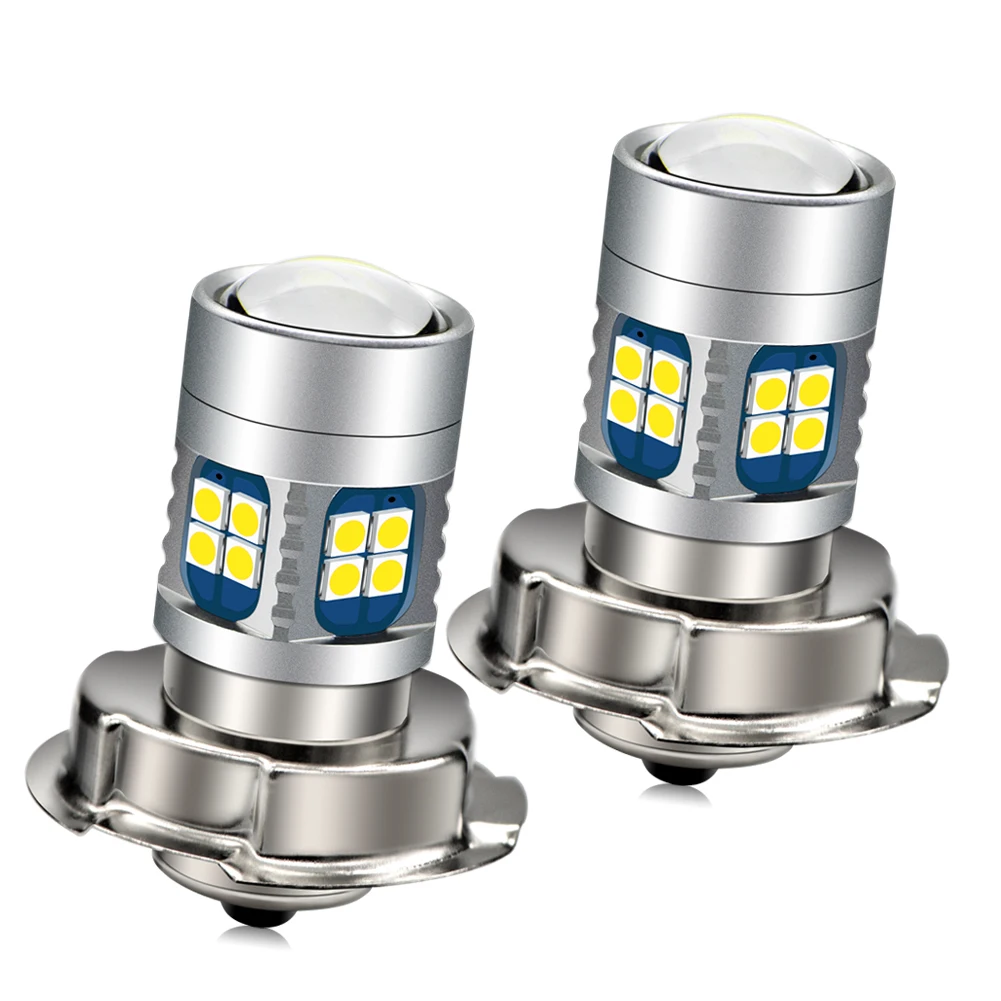 

2Pcs 6V 12V 24V P26S P36S LED Bulb Motorbike Headlight 22SMD Motobike RV Light 6000K Scooter Moped ATV UTV Front RV Head Lamp