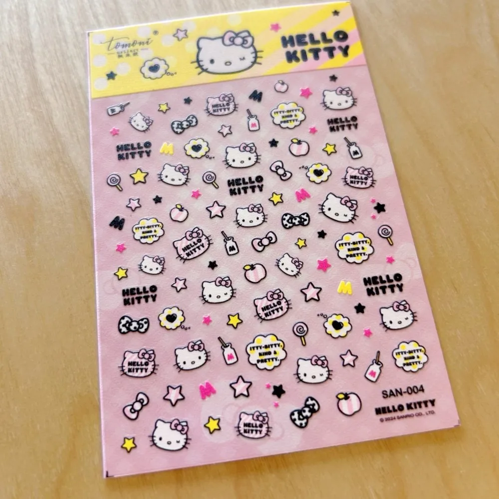 

Newest Cartoon Sanrio Nail Sticker HelloKitty Melody Kuromi Anime Stickers Nail Art Decoration DIY Press On Nails