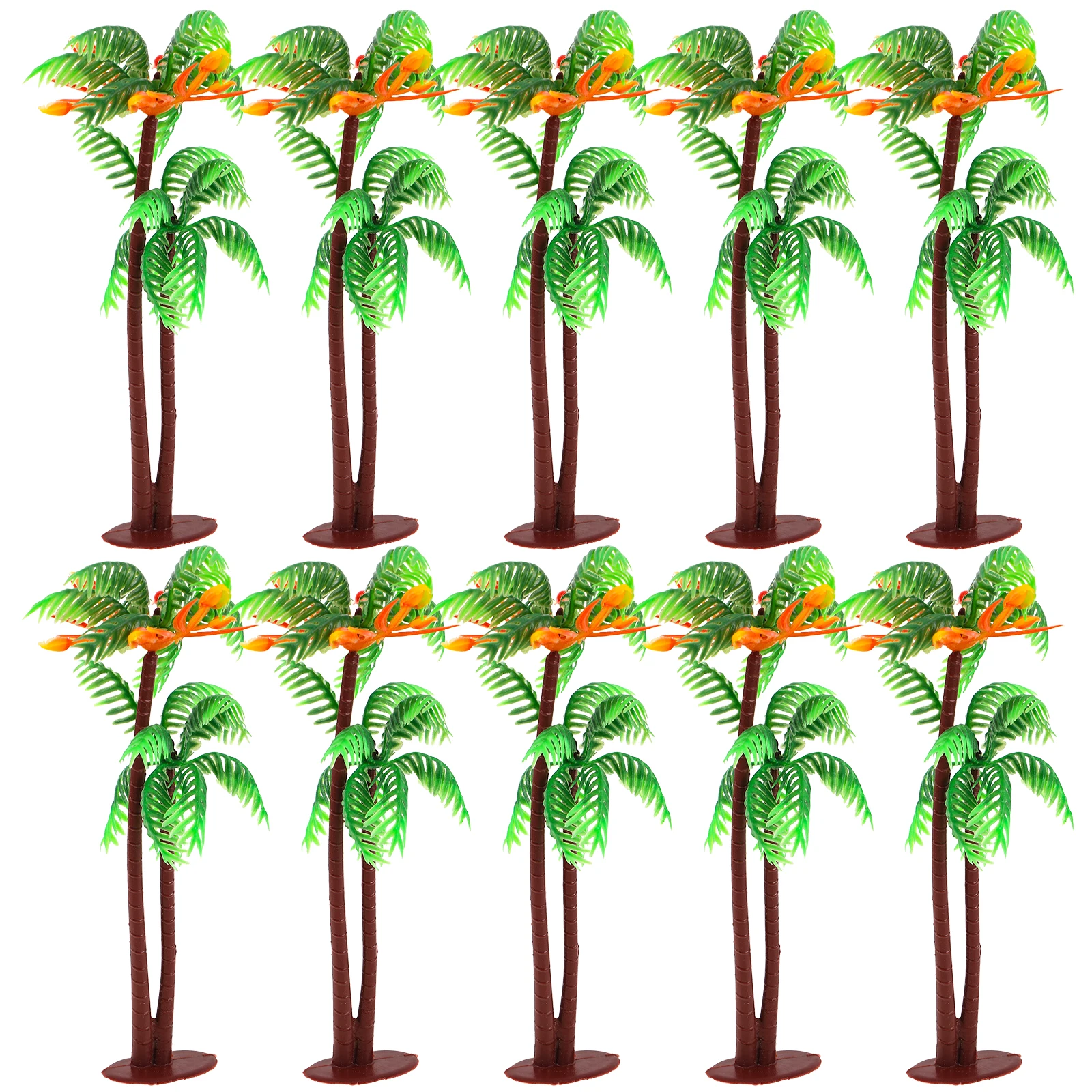 

10pcs Palm Tree Decor Plant Model Small Coconut Tree Sand Table Accessories Micro Landscape For Office Home Coffee Shop Decor