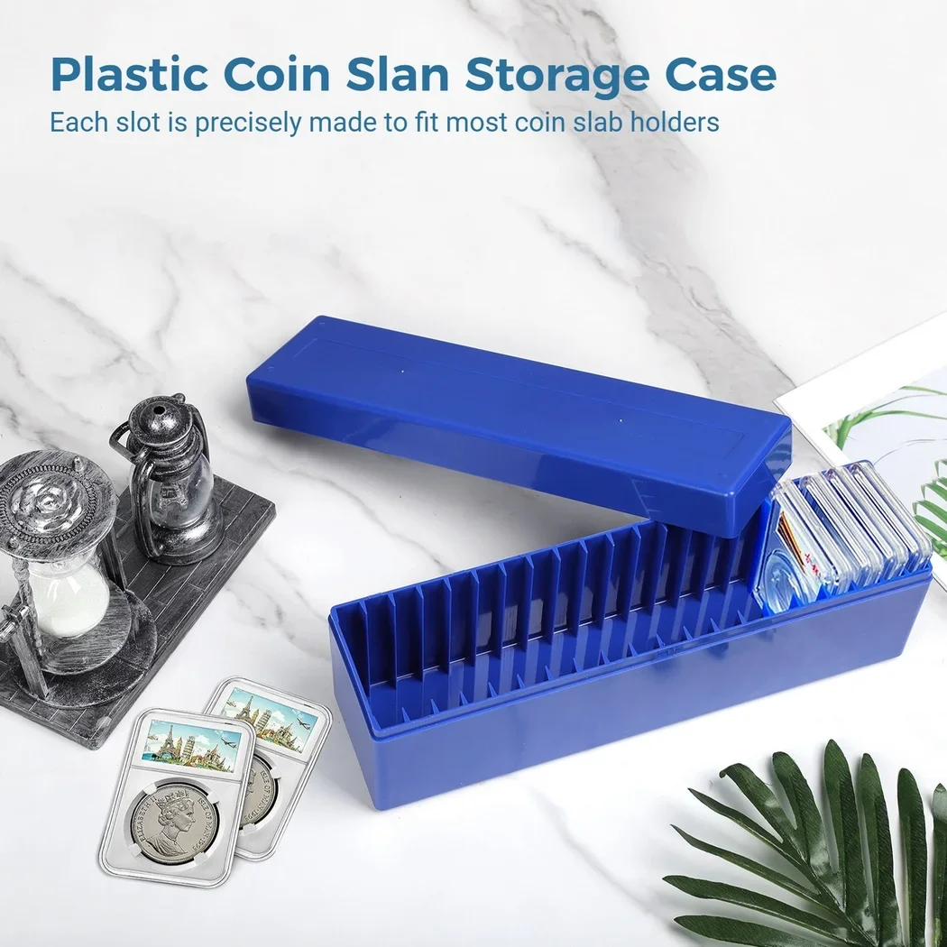 Coin Slab Storage Boxes, Storage Cases Set, Compatível com PCGS, NGC, PMGab titulares, Moedas, 60, 3Pcs