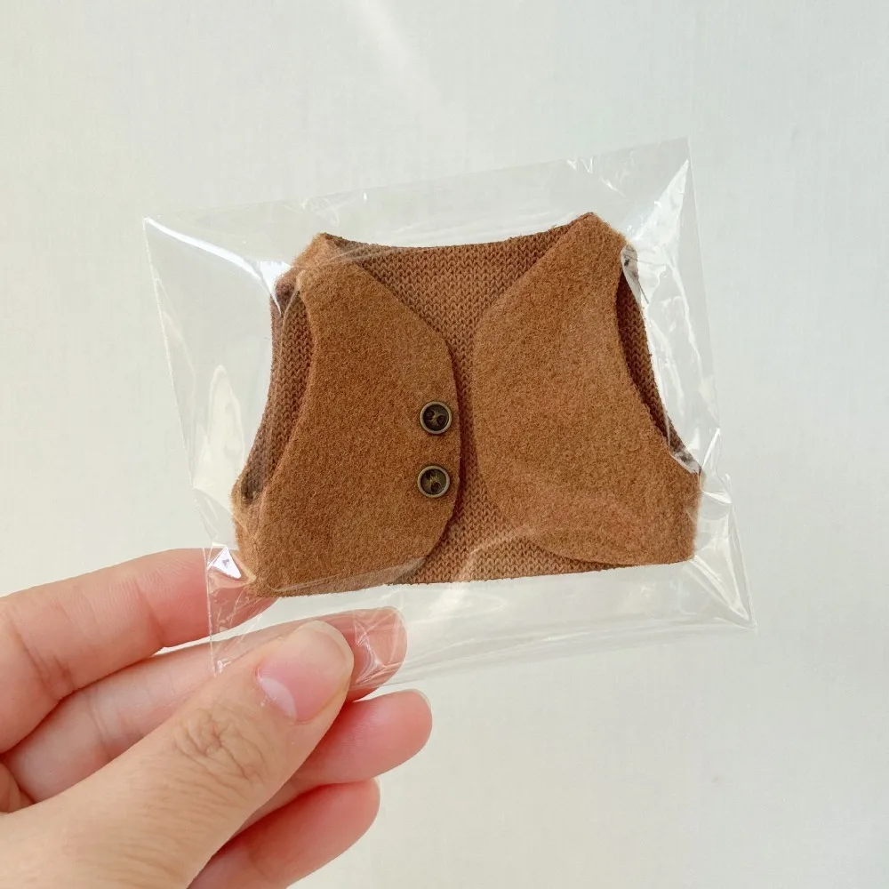 Mini Tank Top Ubranko Bez Rękawów Koszulka Bawełniana Kostium Kamizelka dla 10~15cm Akcesoria