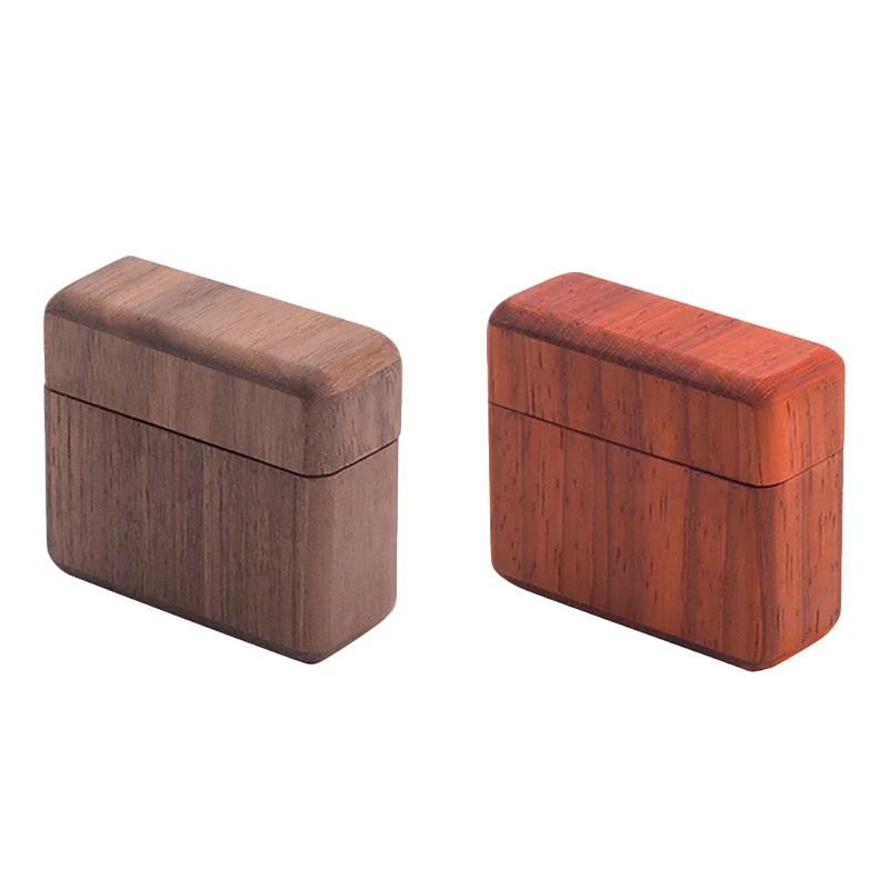 Pudełko na pierścionek zaręczynowa ręcznie robiona drewniane pudełko na pierścionek orzechowa pudełko na pierścionek palisandrowa pierścionek na prezent pudełko na pierścionek walentynkowa z magnesem przenośna