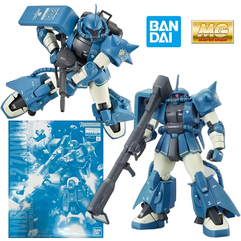 Bandai Namco PB MG 1/100 MS-06R-2 Robert Gilliam's Zaku II 20Cm Anime Original Action Figure Model Assemble Toy Gift Collection