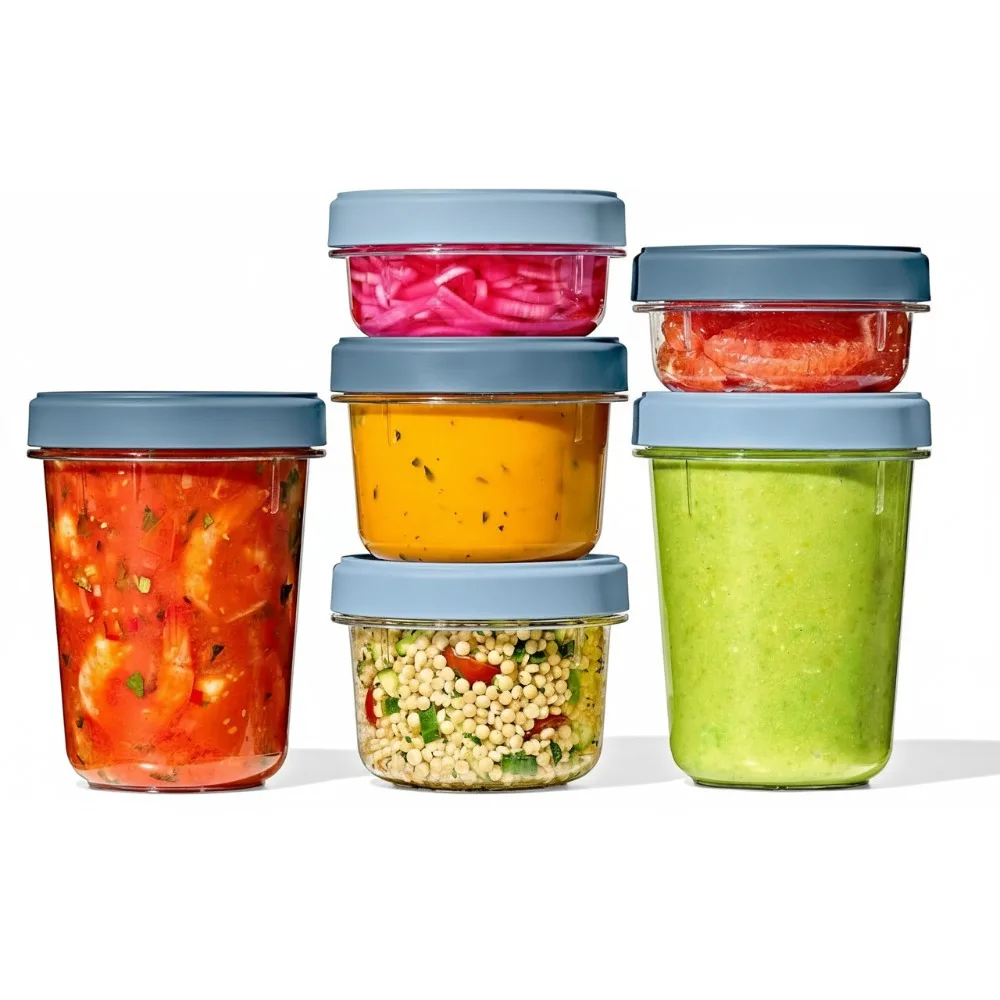 

12-Piece Leakproof Food Container Set - Microwave & Freezer Safe, Stackable Storage for Meal Prep