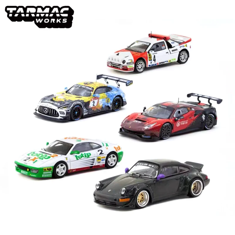 

Tarmac Works 1: 64 Mercedes-AMG GT3 Porsche 911 GT3 R Mercedes-Benz AMG GT3 Ferrari 488 348 Alloy Car Model Collection Toys