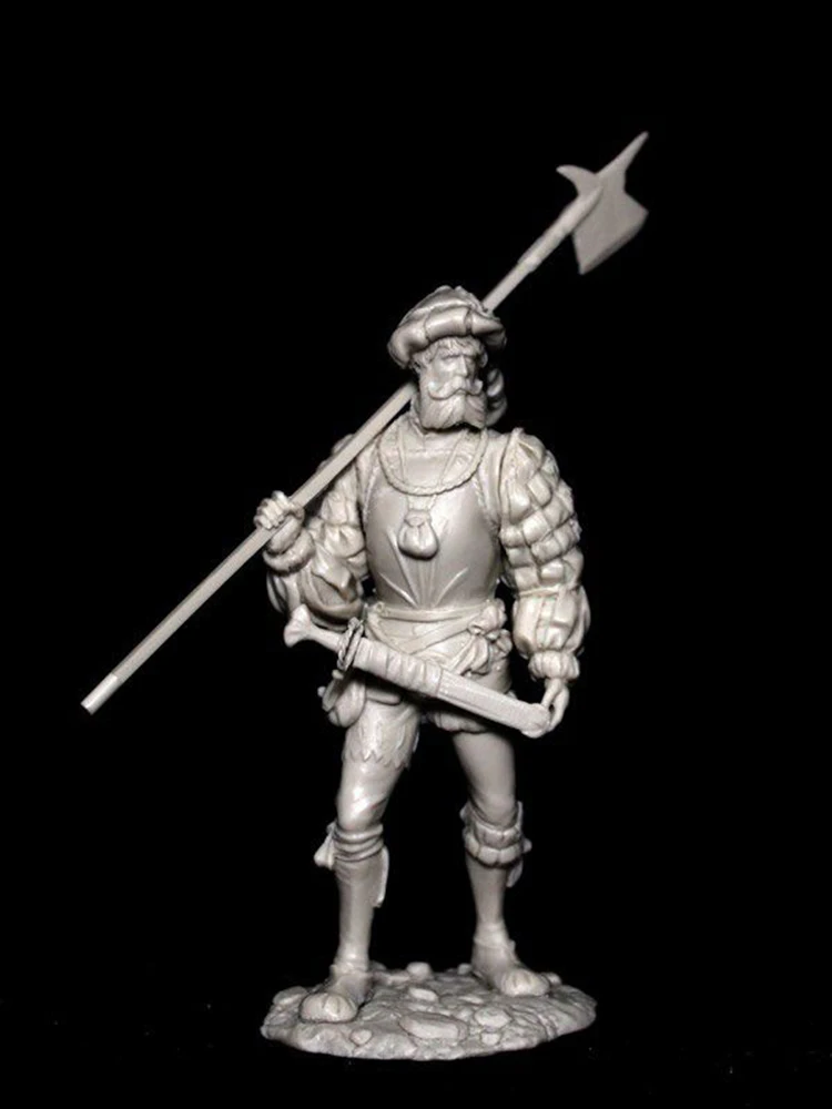 

Новая сборная 1/24 старинная подставка воина с копьем фигурка из смолы Неокрашенная модель в комплекте