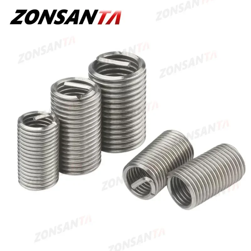 M1.6 M2 M2.5 M3 M3.5 M4~M24 Stainless Steel Helical Thread Inserts Screw Bushing Coiled Wire Sleeve Set Thread Wear Repair Kit