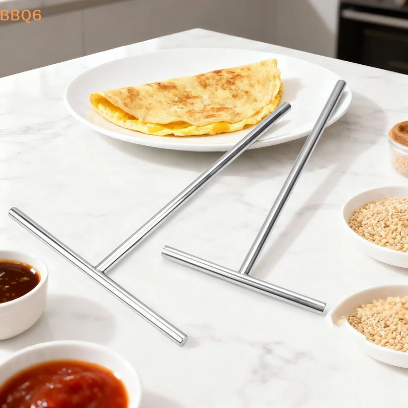 *1Pcs Stainless Steel Crepe Making Tool Pancake Rake Spreader Spatula Kitchen Accessories
