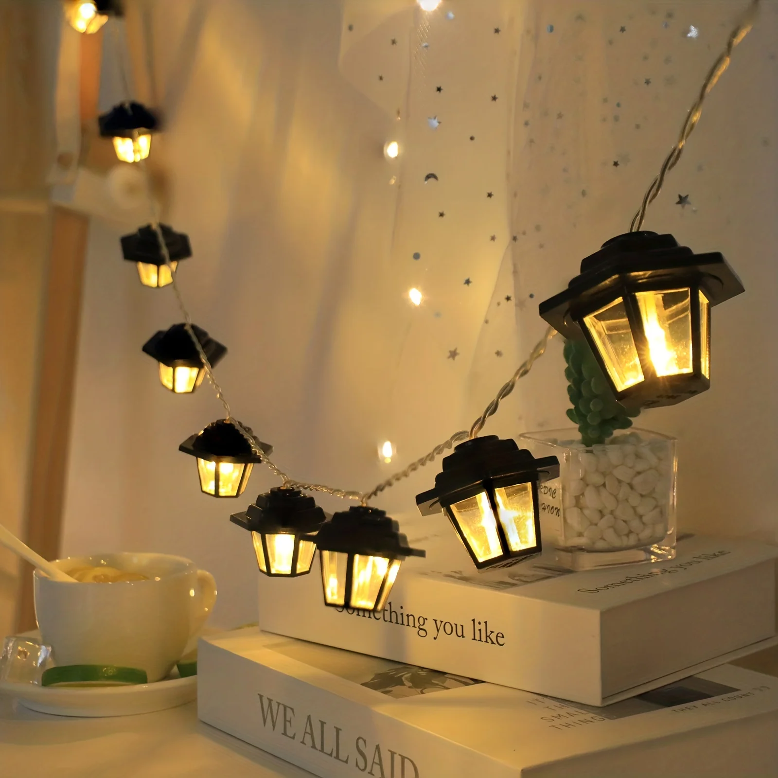 LED Retro Palace String Lights, 10/20 LEDs Battery‑Powered (Batteries Not Included), Perfect for Ramadan, Weddings