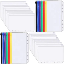 A6 raccoglitore tasche raccoglitore cartelle con cerniera per raccoglitore per Notebook a 6 anelli sacchetti per documenti con custodia in foglia di PVC impermeabile