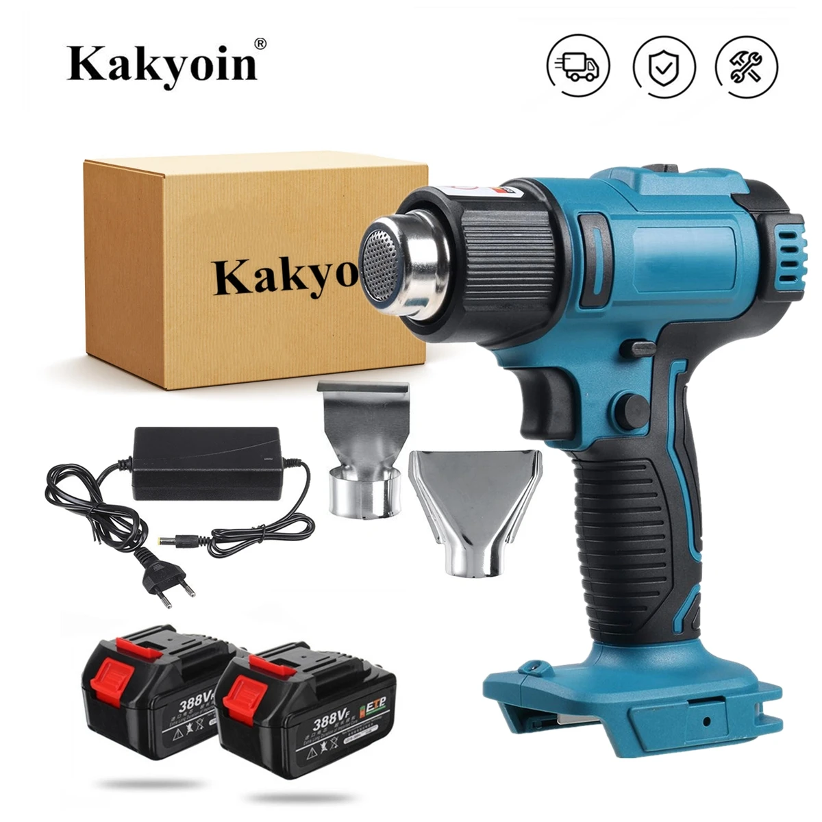 1800W Cordless Handheld Hot Air Gun Machine Rechargeable Heating Equipment Temperatures Adjustable DIY For Makita 18V Battery