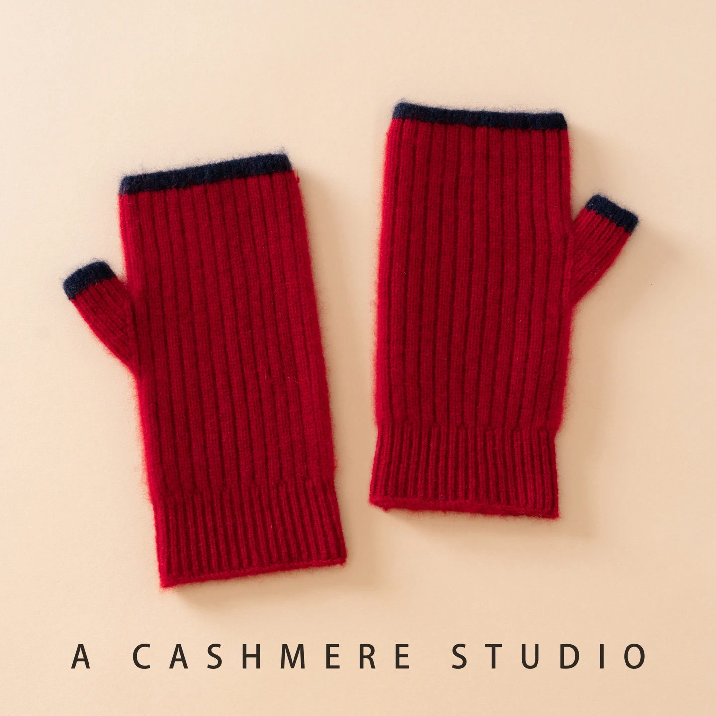 2025年-a-カシミヤニット-カラーマッチング-フィンガーレスグローブ-冬用防寒グローブ-純カシミヤ-ハーフフィンガーグローブ