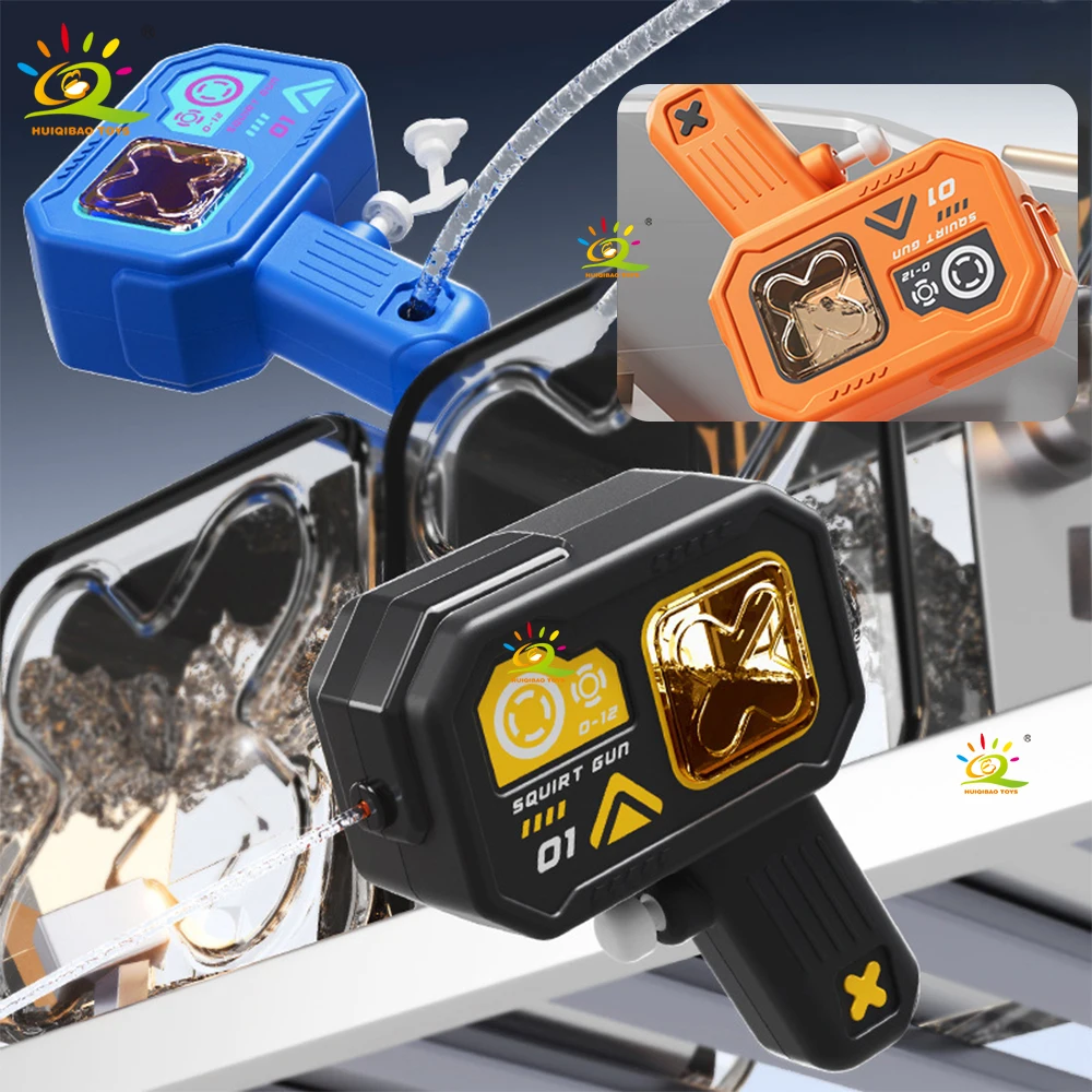 HUIQIBAO Juguetes de dibujos animados, pistolas de agua cyberpunk, formas creativas, juguetes acuáticos, fiesta en la playa al aire libre de verano, juguetes para batalla de agua