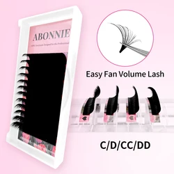 Abonnie Cashmere Easy Fan Matte Black Lashes Extensions C/CC/D/DD Volume Eyelashes Mega Cilios Fanning