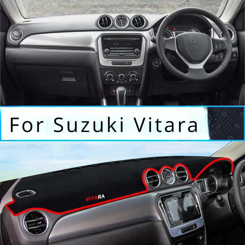 For Suzuki Vitara Car Dashboard Cover Dash Mat Sun Shade Non-slip Pad Accessories Automotive Interior Stickers Mouldings