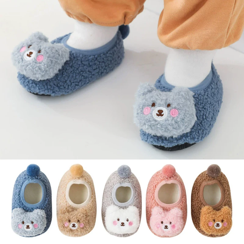 

Thickened Baby Floor Socks Baby Toddler Shoes Sock Shoes Non-Slip Soft Bottom Cartoon Early Education Baby Shoes