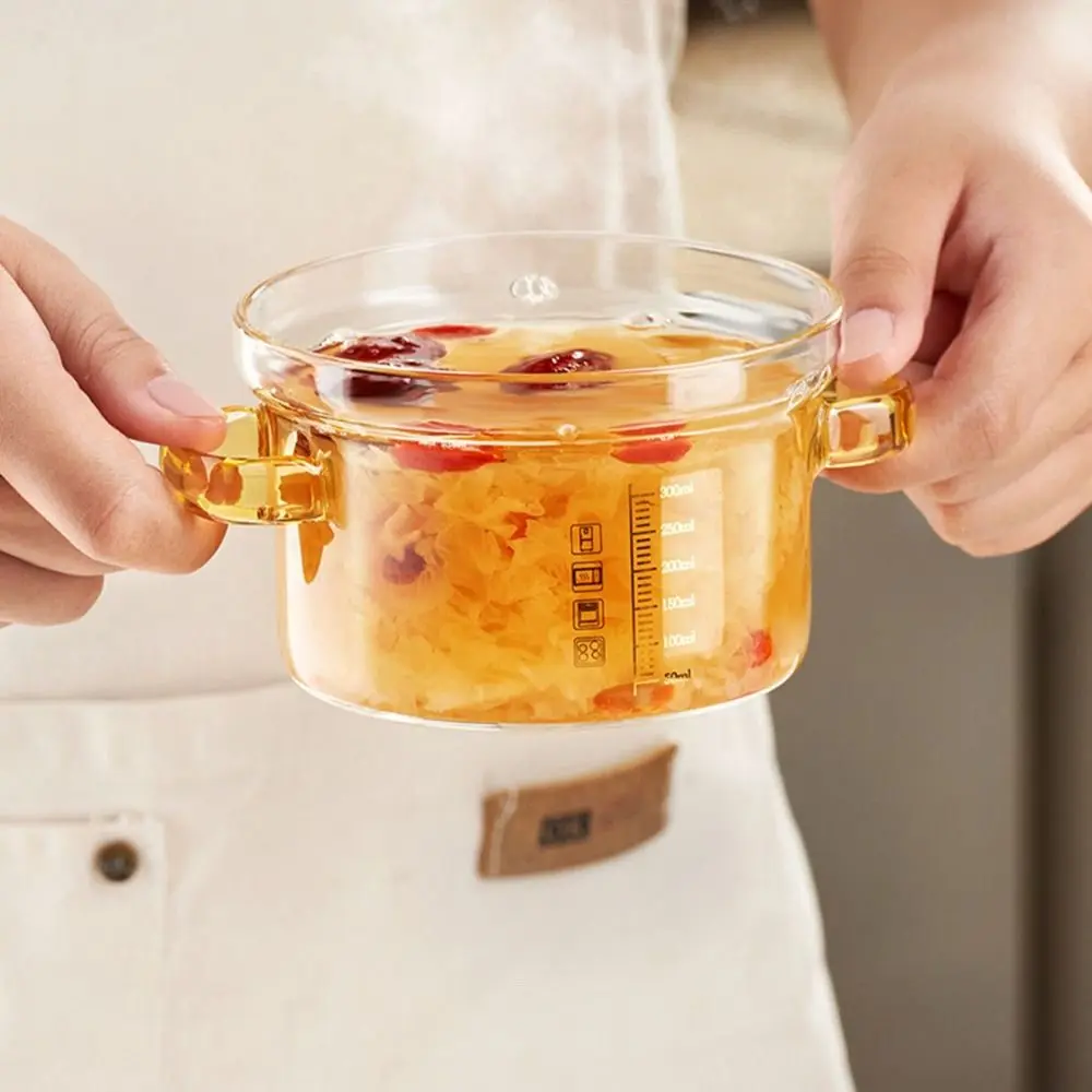 Salad Bowl Glass Soup Pot Thickened Explosion-proof Glass Stockpot Heat-resistant Transparent Vegetable