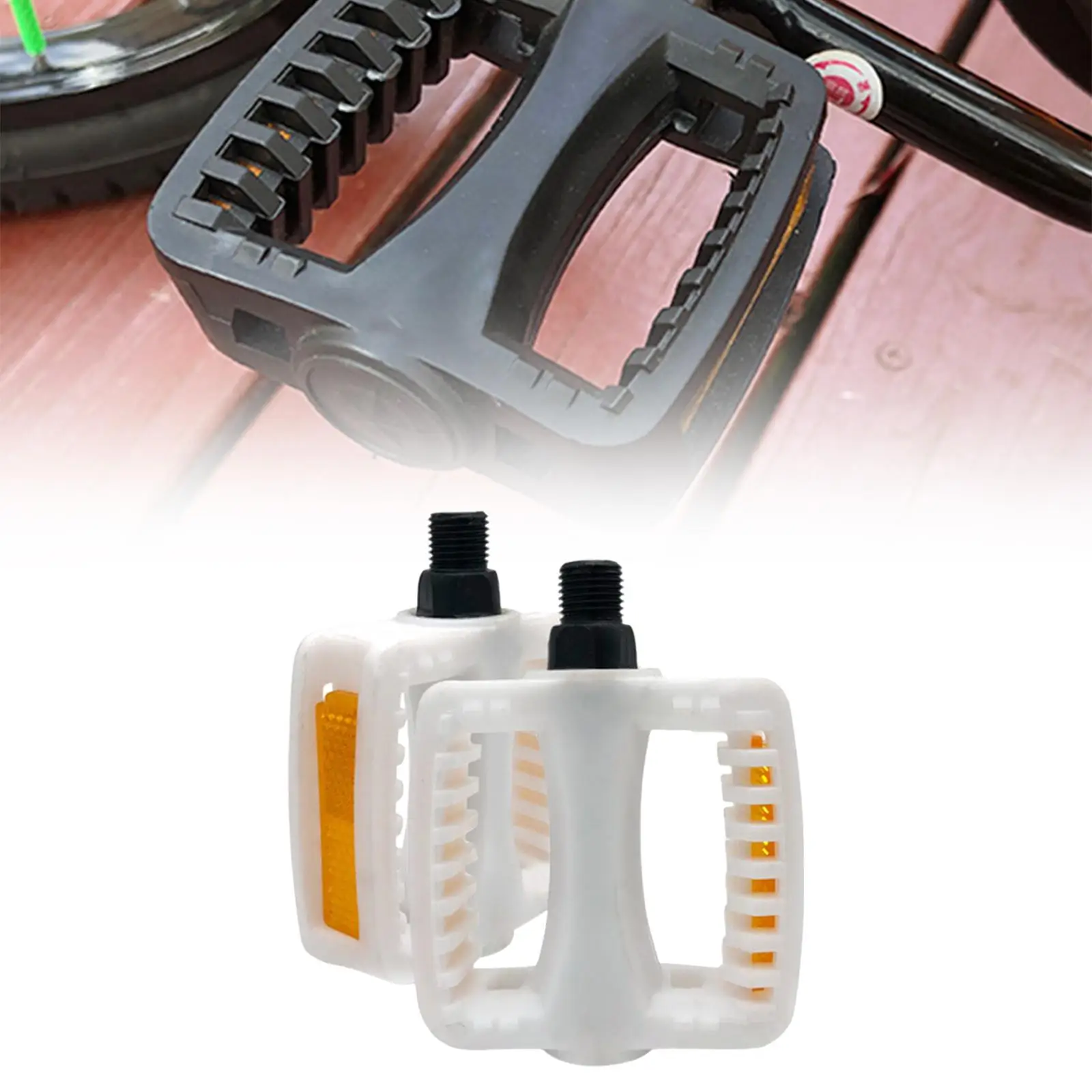 Kids Bicycle Pedals Sealed Bearing Core High Visibility Reflectors Comfortable Footrest for Family Rides and Outdoor Fun