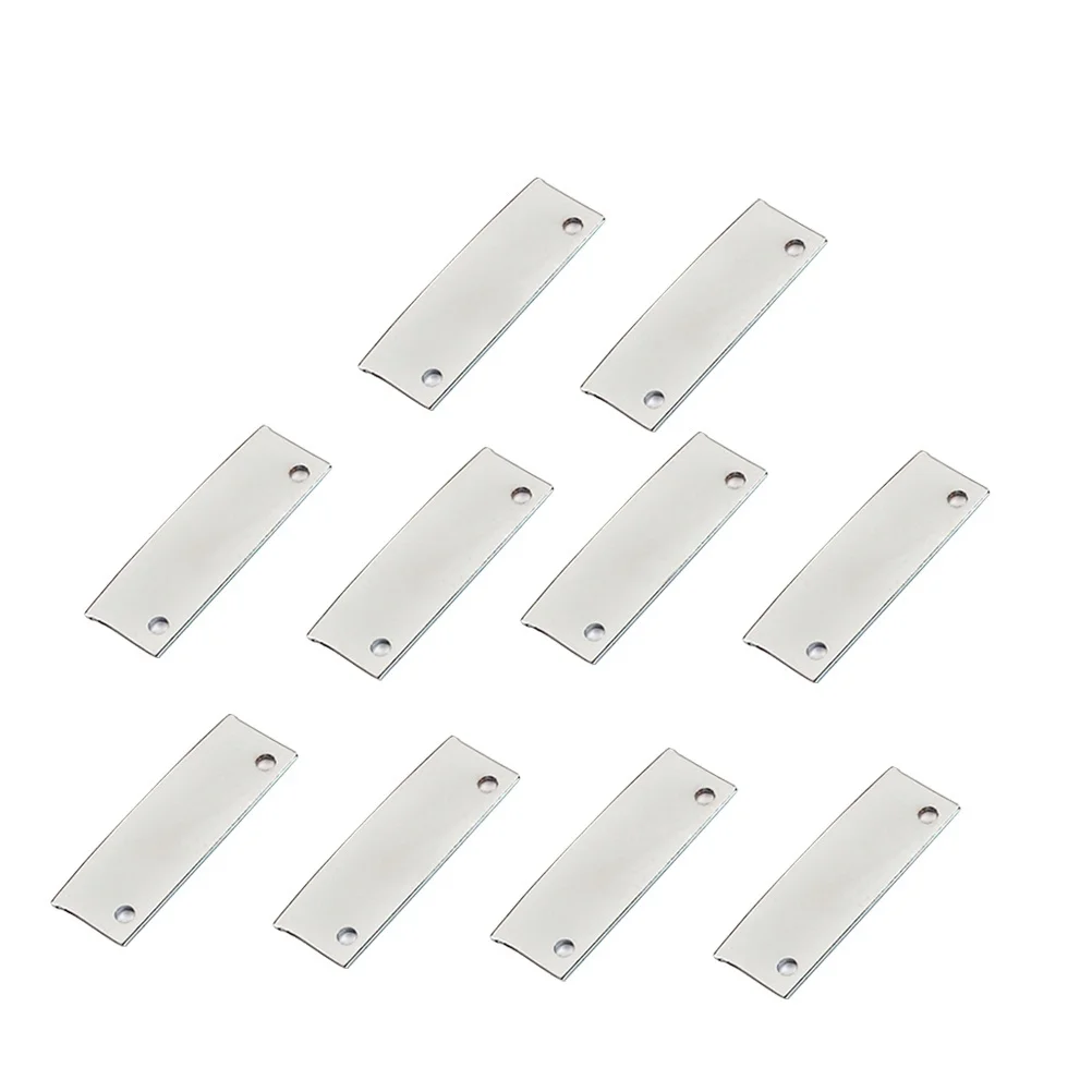 

10 pcs Guitar Pickup Rails Humbucker Blades Dual Rail For St Electric Bass Hot Rail Style Nickel Plated Metal Pickups