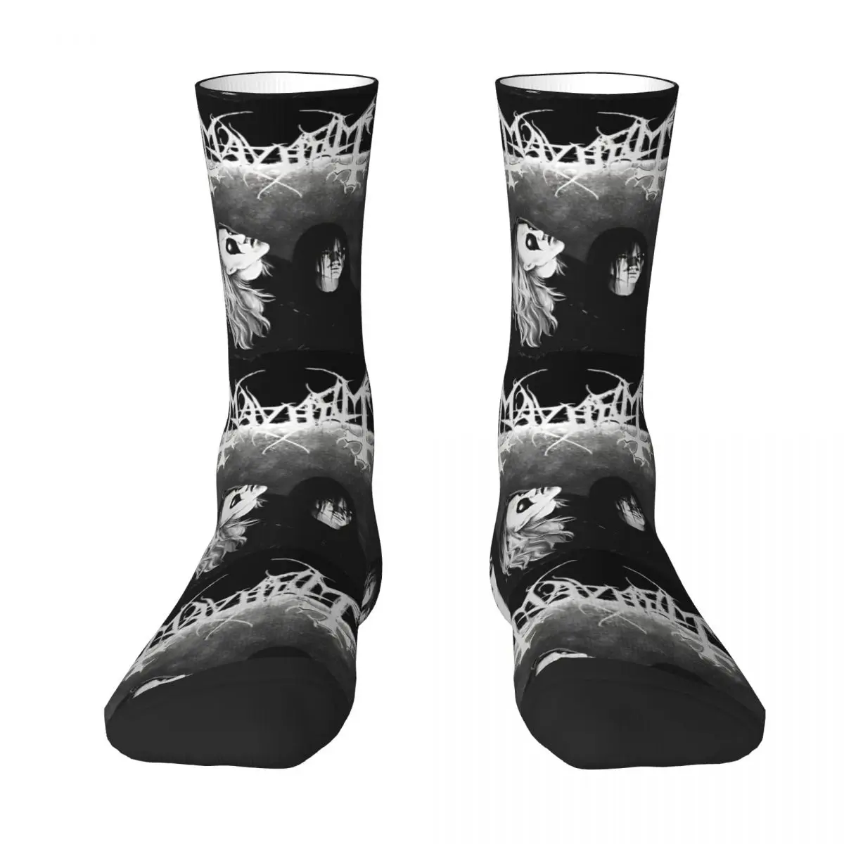 Mayhem Black Metal Music Hipster Gothic Socks Autumn Stockings Elegant Unisex Men Socks Design Outdoor Sports Non Skid Socks