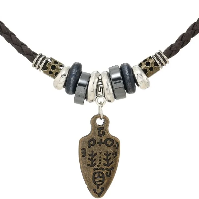 Collar de cuero para hombres y