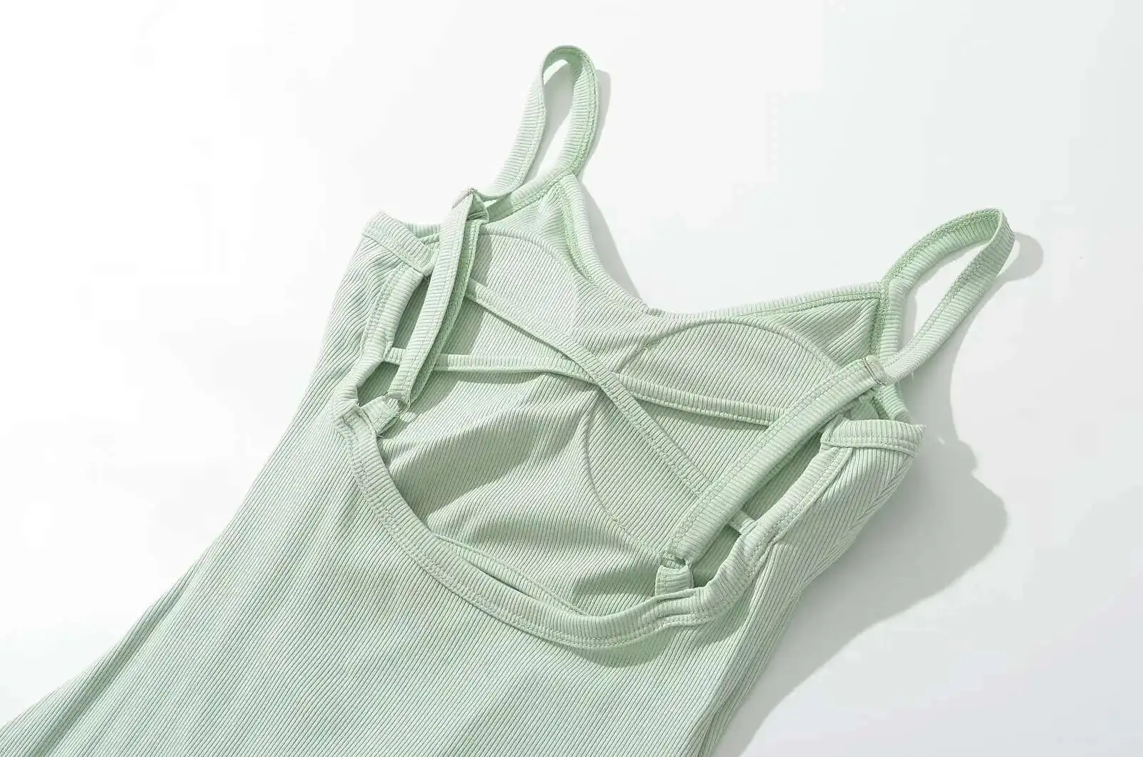 สาวสูงเผ็ดเอวระงับชุดผู้หญิง 2024 ฤดูร้อนใหม่Slimเอวปิดไหล่Backlessกว่าเข่าชุดยาวL53F