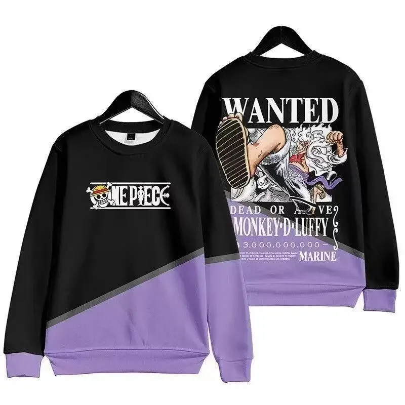Sweatshirt mit One-Piece-Anime-Motiv, Rundhalsausschnitt, langärmelig, lässige, lockere Jacke, Unisex. – Detail 6