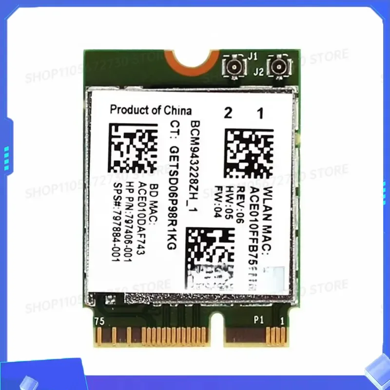 for HH 2026 M.2 Mini PCI E WiFi Module Broadcom BCM943228 Chip BCM943228Z 300Mbps Dual Band Laptop Replacement Spare Part