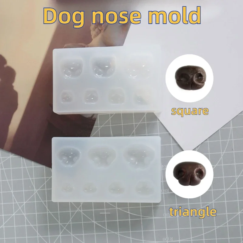 Cat/dog Simulated Nose Silicone Mold Resin Clay Diy Triangle Nose Wool Felt Poke Legarfield Cat Nose Accessories Mold