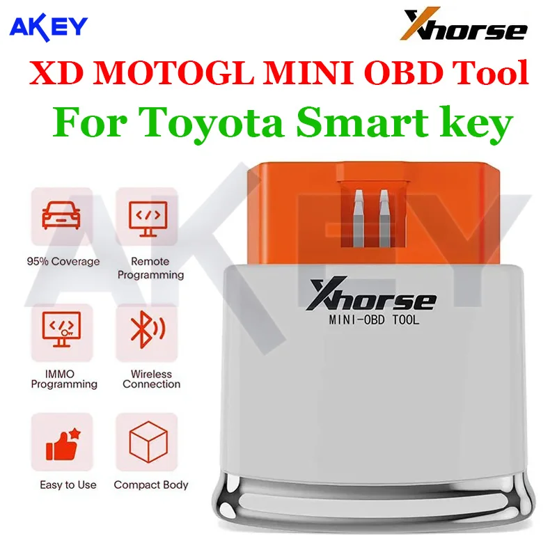 Smart Key Support Add Key and All Key Lost FT-OBD Adapter Remote Programming Xhorse VVDI XDMOT0GL MINI OBD Tool for Toyota