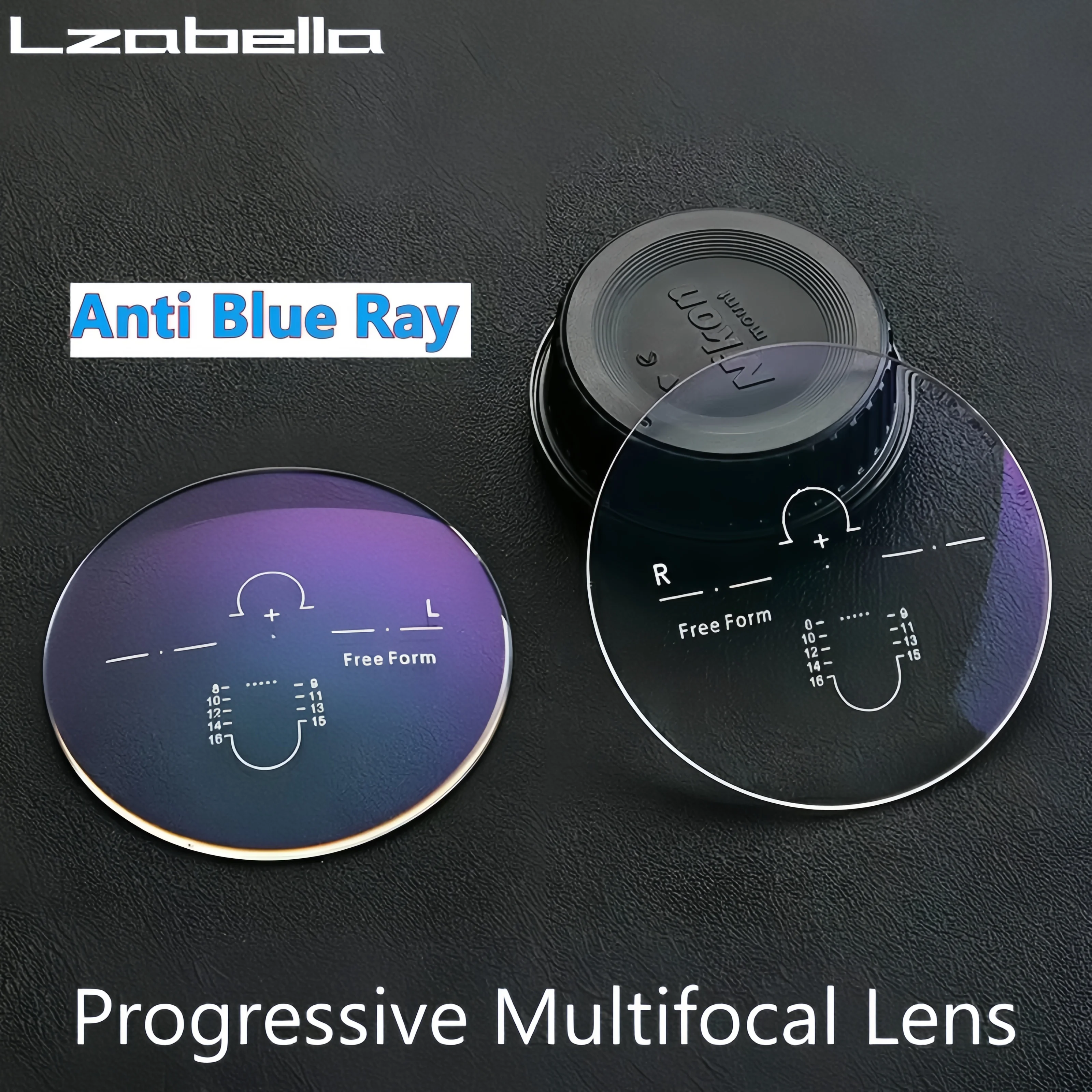 1.56/1.61/1.67/1.74 Anti Blue Ray Progressive Multifocal Computer Lens Anti-Reflection Multifunctional Prescription Lens 1 Pair