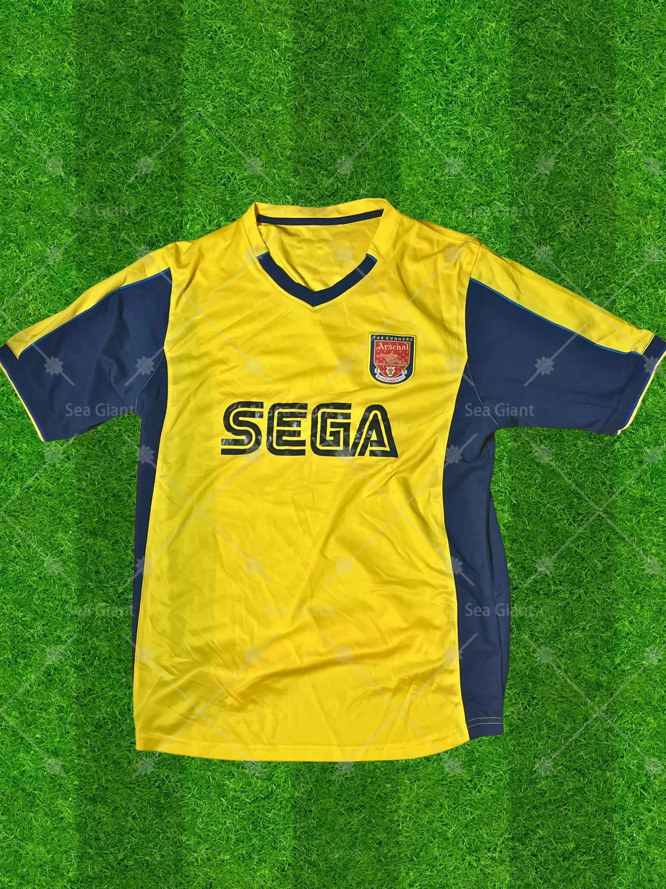 

2025 Hottest! 1999 - 01 Arsenal Away 3D Printed Men's & Boys' T-Shirt - UK Made, Large Vintage Yellow Kit
