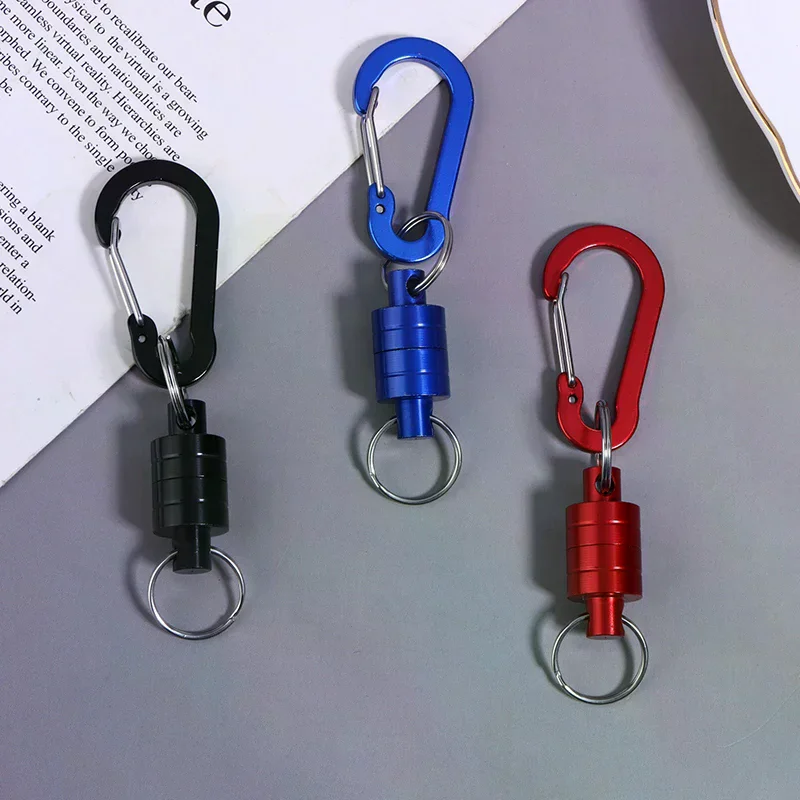 Fishing Hanging Buckle Magnetic Buckle With Keychain Carabiner Anti-falling Fast Hanging Buckle Metal Strong Magnetic Buckle