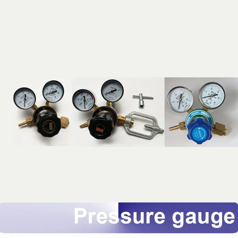 G5/8'' oxygen pressure gauge, acetylene reducer, hydrogen pressure meter, pure copper reducing valve