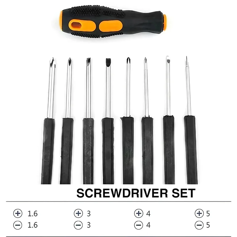 A04G-Multifunctional 8-In-1 Screwdriver Set(2 Sets)- Repair Tool Kit For Mobiles, Computers, Various Interchangeable Heads