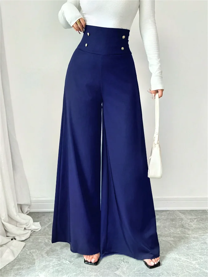 Женские элегантные и модные брюки с высокой талией.