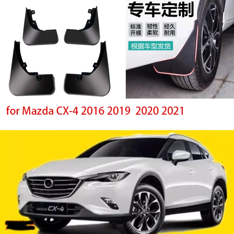 

4pcs ABS Front & Rear Fender for Mazda CX-4 2016 2019 2020 2021 Car Mud Flaps Splash Guard Mudguard Mudflaps Accessories