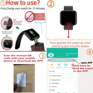 Đồng hồ thông minh đa chức năng cho nam và nữ, smartwatch thể thao với kiểm soát âm nhạc, calo bước, đồng hồ đánh thức 116plus, Nhắc nhở tin nhắn, D13 6 Bán hàng vect chính - №2