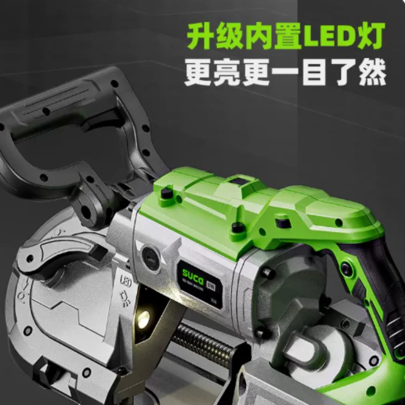 Multi-Function Band Saw Removable Alloy Steel Base Cordless Band Saw Cutting Capacity Hand Held For Metal Wood