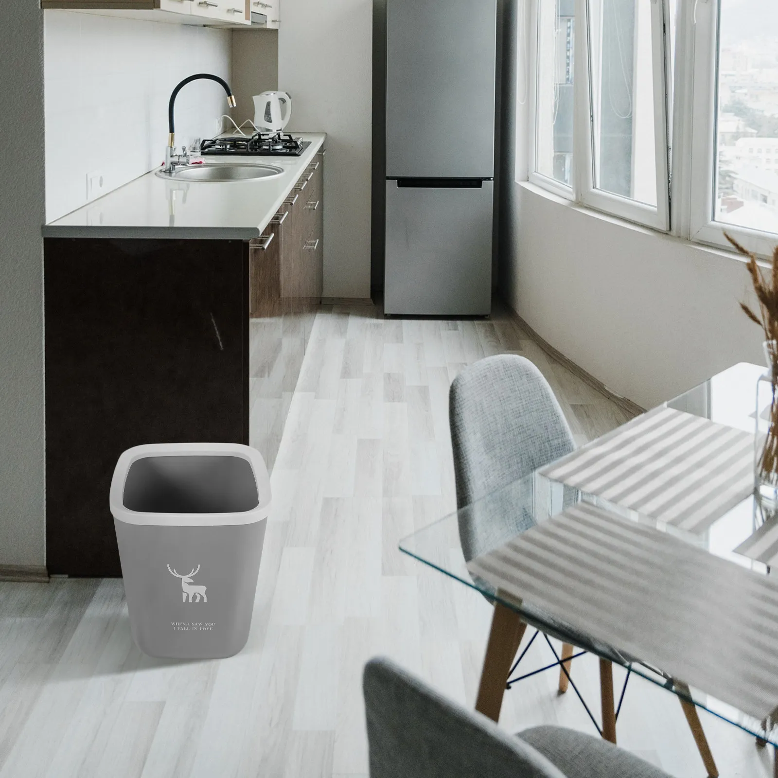 

Мусорное ведро из полипропилена без крышки с широким отверстием, легко моется, многоразовое, гигиеничное, для дома, для спальни, гостиной, столовой