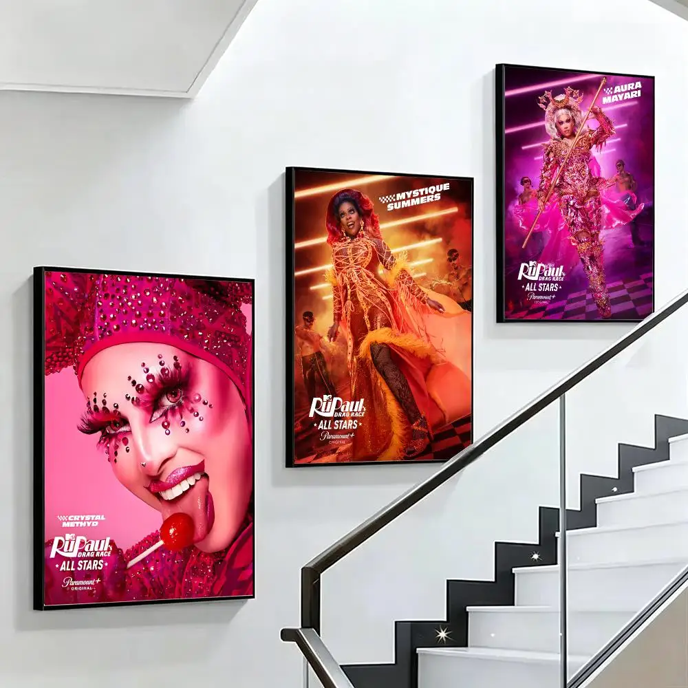 RuPaul's Drag Race Poster HD poster black and white simple home decoration suitable for living room bedroom corridor and gift