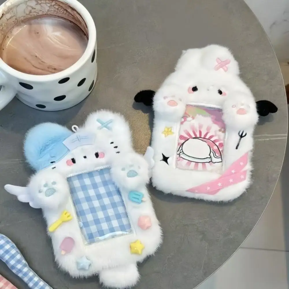 Funny 3In Card Holder Cartoon Cat/Rabbit Portable Kpop Photo Card Cover Photocards Holder Photo