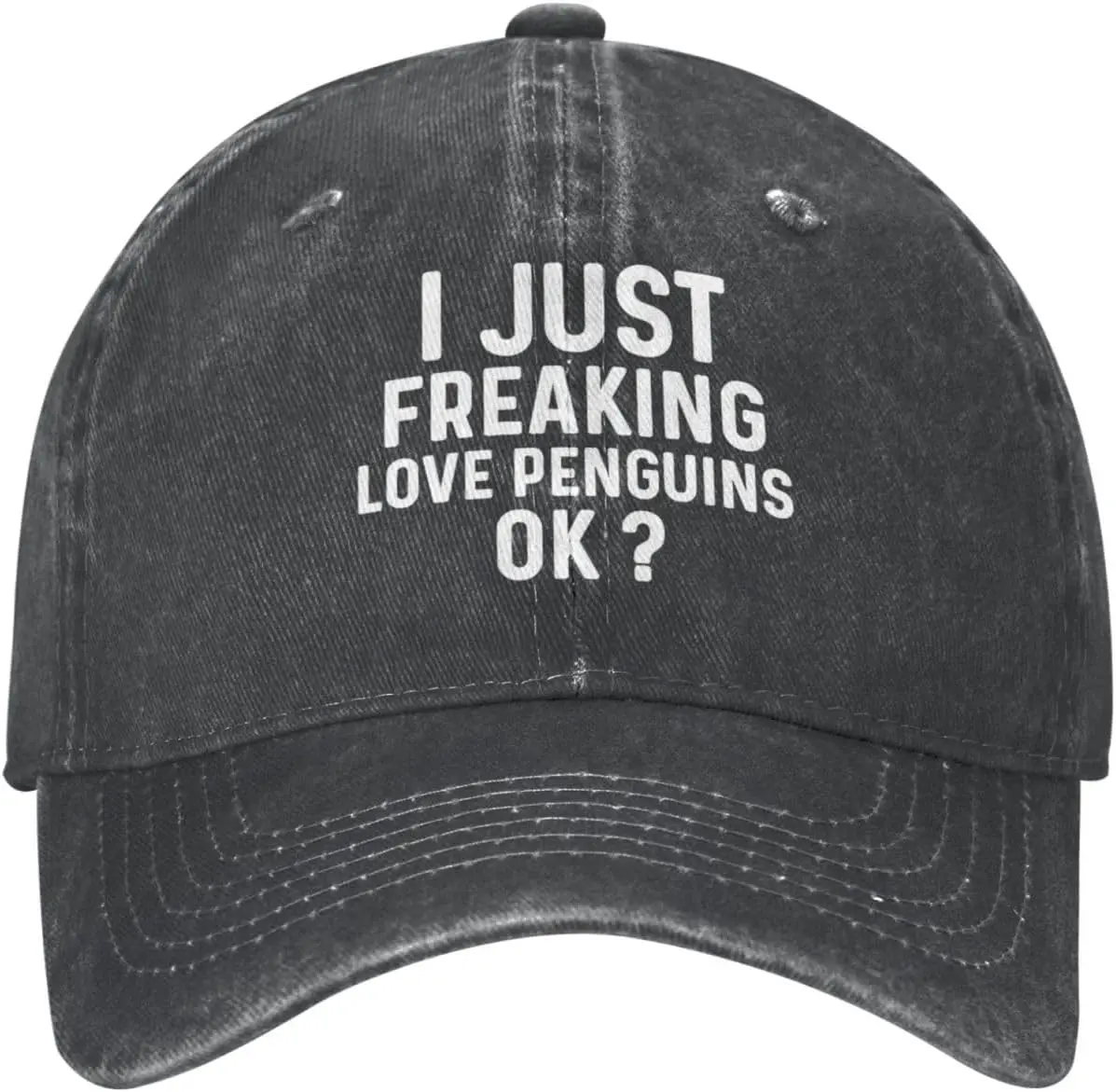 I Just Freaking Love Penguins Ok Hat Men Baseball Hats Cute Cap