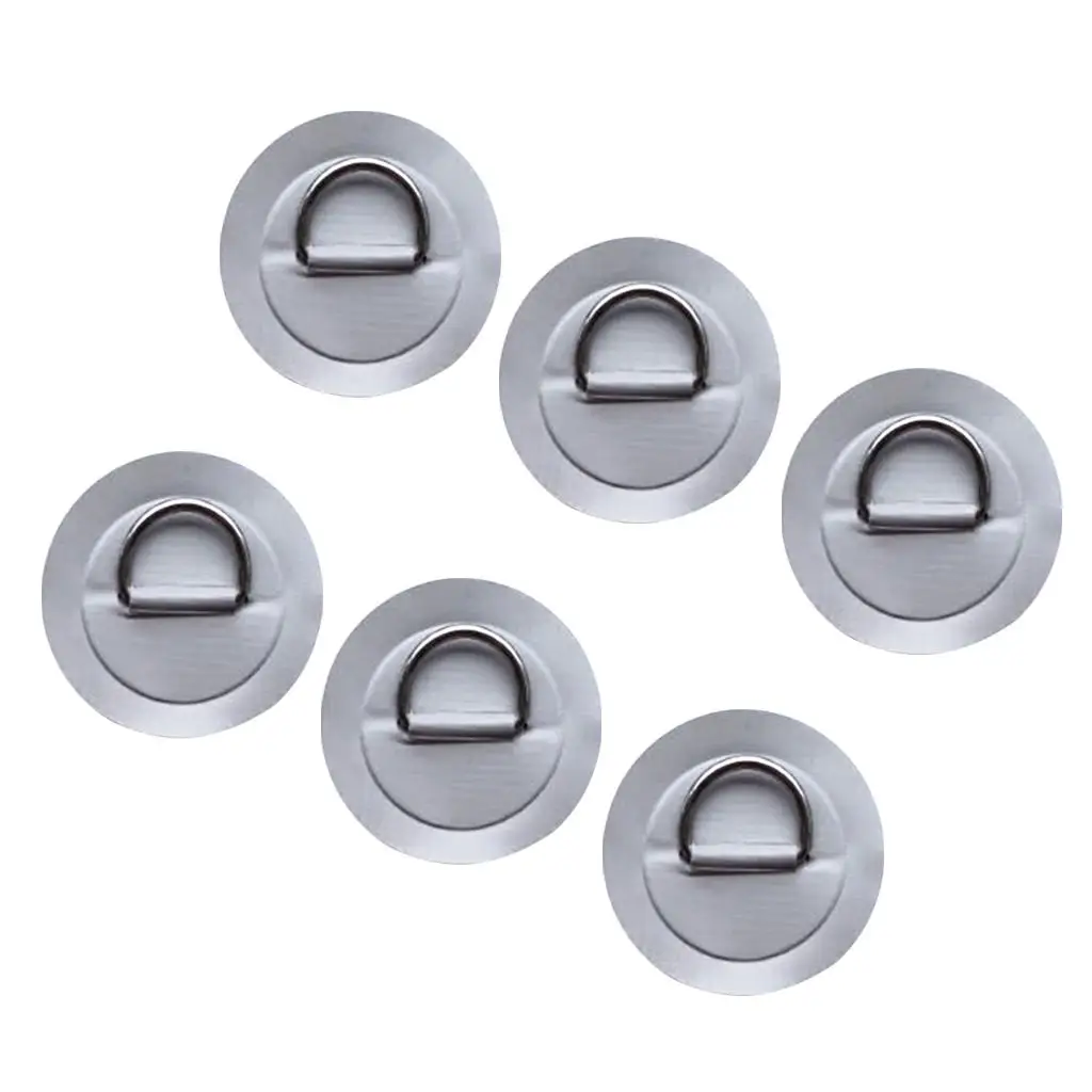 

Inflatable Boat D Ring Pad Stainless Steel Ring Boat PVC Patch Rugged Surfboard Tie Down for Rubber Boat Bond