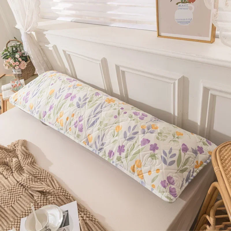 120/150/180cm Long Pillowcase Soft Polyester One-sided Quilted Hugging Pillow Cover Couple Lover Pillow Case