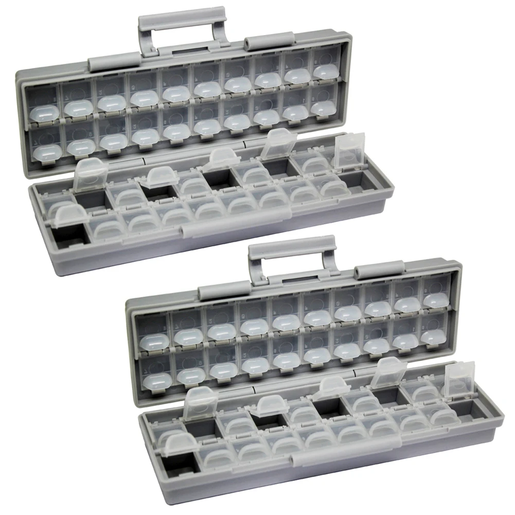 Navio dos EUA AideTek 2 unidades BOX-ALL-40 compartimentos Gabinete montagem em superfície resistores variados capacitor caixa de armazenamento de plásticos